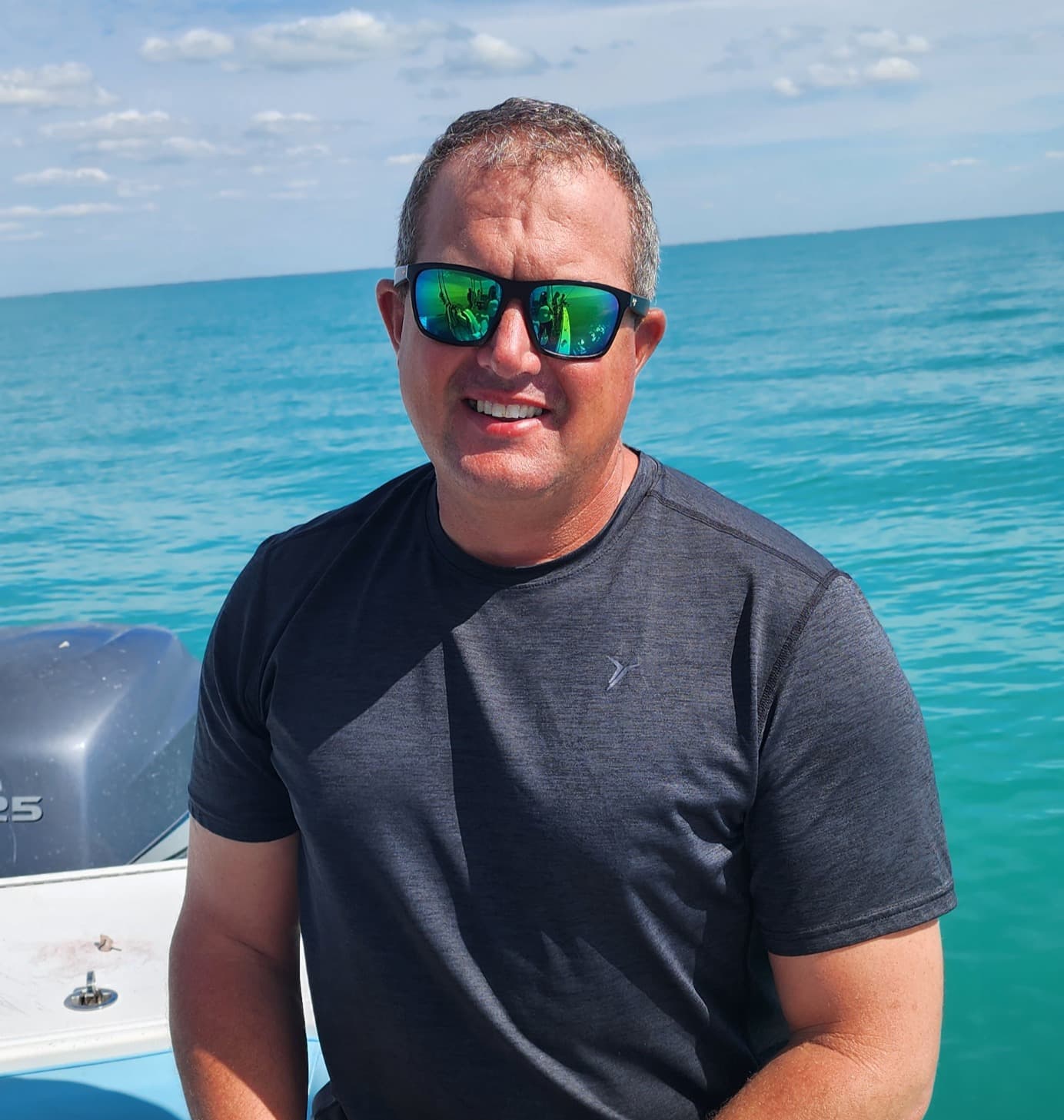 Capt. Brad on the water